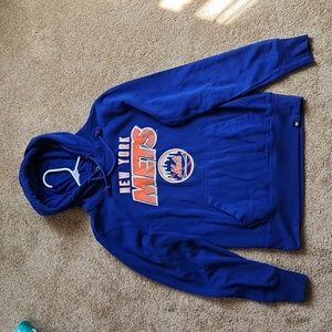 '47 Brand New York Mets MLB Men's Hoodie Sz Medium Blue/Orange Logo